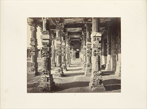 Delhi; The Kutub Minar, Interior View of the Eastern Colonnade; Samuel Bourne, English, 1834 - 1912, Delhi, India; about 1866