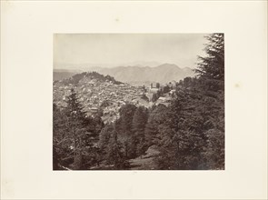 Simla; General View from Jakko; Samuel Bourne, English, 1834 - 1912, Simla, India; 1868; Albumen silver print