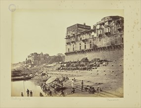 Benares; Raja Jey Singh's Observatory, and Dasaswa Medh Ghat; Samuel Bourne, English, 1834 - 1912, Benares, India, Asia; 1865