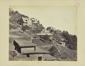 Murree; Houses on the Kashmir Road; Samuel Bourne, English, 1834 - 1912, Murree, Kashmir, Pakistan, Asia; 1864; Albumen silver