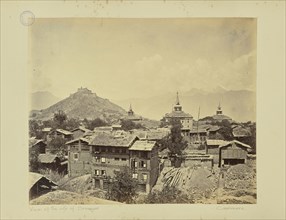 View of the city of Srinager. Cashmere; William H. Baker, British, about 1829 - 1880, Srinagar, Kashmir, India, Asia; 1860s