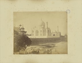 Taj Mahal, from the Yamuna River; Unknown maker; Agra, India; 1863–1869; Albumen silver print
