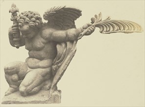 Enfant porteur de palme , Sculpture by Hubert Lavigne, Decoration of the Louvre, Paris; Édouard Baldus, French, born Germany