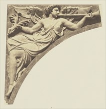 La Renommée , Sculpture by Auguste Poitevin, Decoration of the Louvre, Paris; Édouard Baldus, French, born Germany, 1813 - 1889