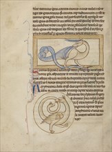 A Scitalis; An Amphisbaena; England; about 1250 - 1260; Pen-and-ink drawings tinted with body color and translucent washes