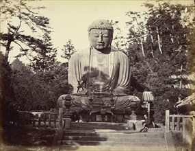 The Bronze Statue of Dai-Bouts Daibutsu, the Great Buddha, of Kamakura; Felice Beato, 1832 - 1909