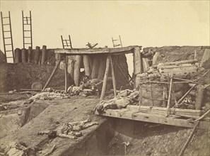 Angle of North Taku Fort at which the French entered; Felice Beato, 1832 - 1909, Tianjin, China; August 21