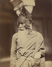 Portrait of a Native Servant; Felice Beato, 1832 - 1909, India; 1858 - 1859; Albumen silver print