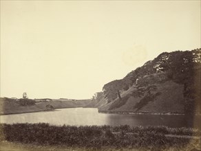 View of the Moat at Edo Castle; Felice Beato, 1832 - 1909, Tokyo, Japan; 1863 - 1868; Albumen silver print