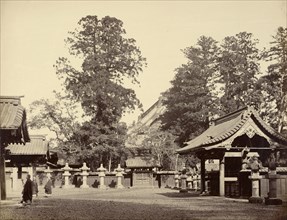 Temple at Shiba; Felice Beato, 1832 - 1909, Shiba, Japan; 1863 - 1877; Albumen silver print