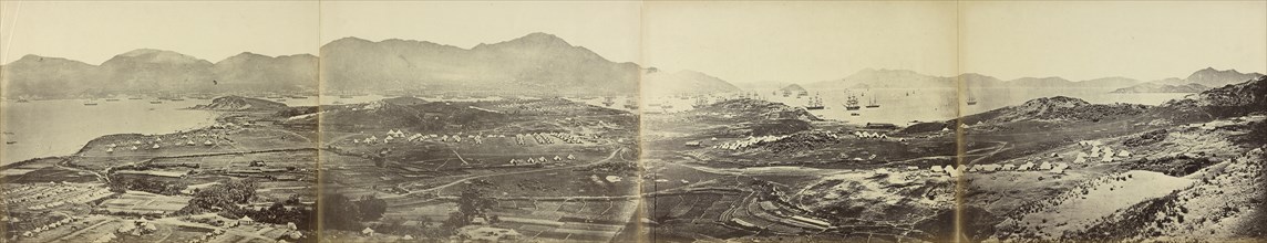 Panorama, First Arrival of Chinese Expeditionary Force; Felice Beato, 1832 - 1909, Henry Hering