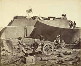 Staff Headquarters, Pehtung Fort, Binhai New Area, Tianjin, China,; Felice Beato, 1832 - 1909, Henry Hering, 1814 - 1893, Pehtang