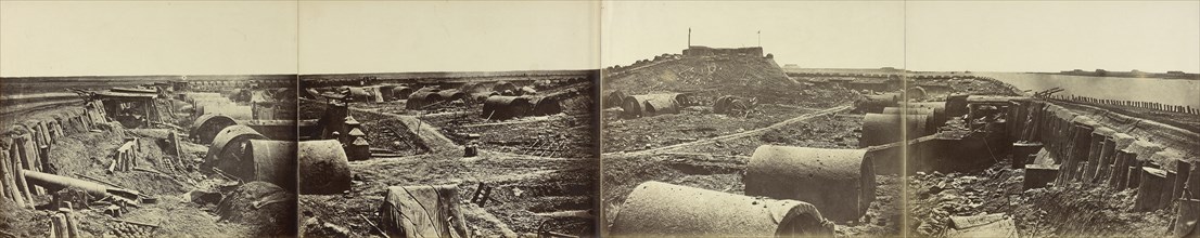 Panorama - Interior of the North Fort after its capture; Felice Beato, 1832 - 1909, Henry Hering
