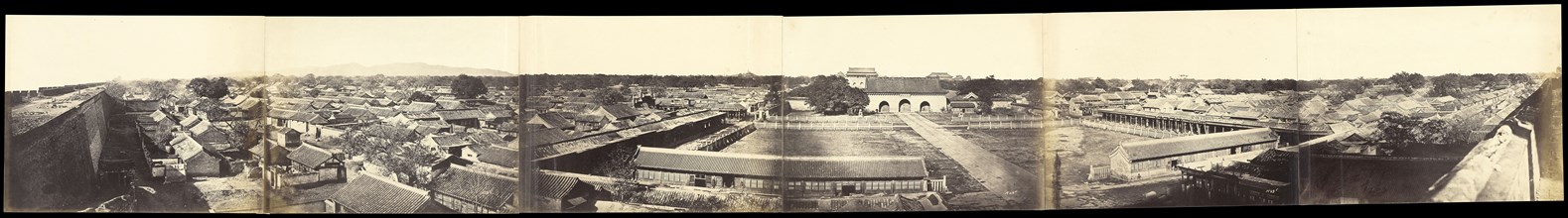 Panorama of Peking, Taken from the South Gate, Leading into the Chinese City; Felice Beato, 1832 - 1909