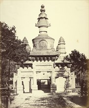 Thibetan Monument in the Lama Temple, Peking; Felice Beato, 1832 - 1909, Henry Hering, 1814