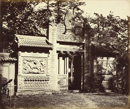 Exterior of the Tomb, Depot in Peking, Beijing, China; Felice Beato, 1832 - 1909, Henry Hering, 1814 - 1893
