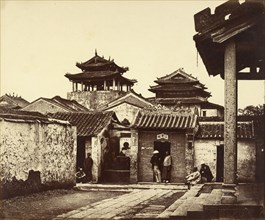 Five Genii Temple, from the name Hui Tuh Kung, Canton, China; Felice Beato, 1832 - 1909, Henry Hering