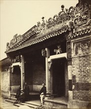 Temple in North Street, Canton, Guangzhou, China; Felice Beato, 1832 - 1909, Henry Hering, 1814 - 1893