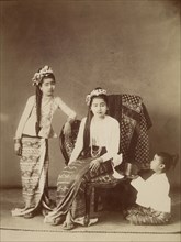 Burmese Princesses; Felice Beato, 1832 - 1909, Burma; 1888 - 1893; Albumen silver print