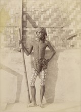 Study in Tattooing; Felice Beato, 1832 - 1909, Burma; about 1889; Albumen silver print