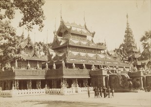 Queen Soopyalat's Golden School at A. Road, Mandalay; Felice Beato, 1832 - 1909, Mandalay, Burma