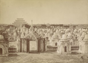 The 450 Pagoda from the Central Pagoda - Mandalay; Felice Beato, 1832 - 1909, Mandalay, Burma; about 1890