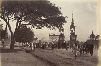 Bhong Yee's Funeral Procession; Felice Beato, 1832 - 1909, Burma; 1887 - 1897; Albumen silver print