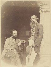 Portrait of two European men, one seated, one standing; Felice Beato, 1832 - 1909, Delhi, India; 1858