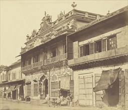 View in the Chanduce Chowke; Felice Beato, 1832 - 1909, Delhi, India; 1858; Albumen silver print