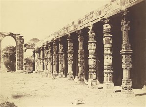 Interior of the Hindu Temple in Kootub; Charles Moravia, British, about 1821 - 1859, Delhi, India; 1858; Albumen silver print
