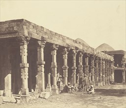 Interior of the Hindu Temple in Kootub; Felice Beato, 1832 - 1909, Delhi, India; 1858; Albumen silver