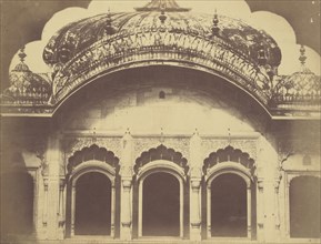 Exterior of the Crystal Throne in the Dewan-i-Khas; Charles Moravia, British, about 1821 - 1859, Delhi, India; 1858; Albumen