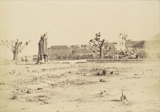Barren Landscape with an  Fortess, Delhi; Charles Moravia, British, about 1821 - 1859, Delhi, India; 1858; Albumen silver print