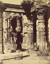 Exterior of the Hindu Temple in Kootub; Charles Moravia, British, about 1821 - 1859, Delhi, India; 1858; Albumen silver print
