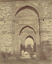 Tomb in Kutub; Felice Beato, 1832 - 1909, Delhi, India; 1858; Albumen silver print