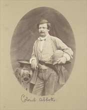 Portrait of Colonel Abbott, Inspector General of Ordnance; Felice Beato, 1832 - 1909, Lucknow, Uttar