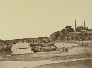 Stone Bridge and the New Fortifications, Lucknow; Felice Beato, 1832 - 1909, Lucknow, Uttar Pradesh, India