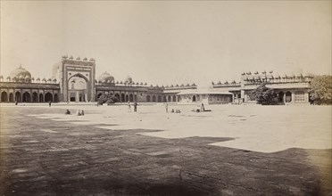 Futtehpore Sikri, 1, Samuel Bourne, English, 1834 - 1912, Fatehpur Sikri, India; 1866; Albumen silver print