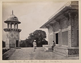 Upper Terrace, Prince Etmad Dowlah; Mausoleum, Agra; Francis Frith, English, 1822 - 1898, Agra, India; 1866; Albumen silver