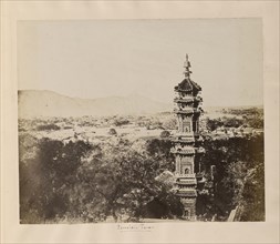 Porcelain Tower; Felice Beato, 1832 - 1909, China; October 1860; Albumen silver print