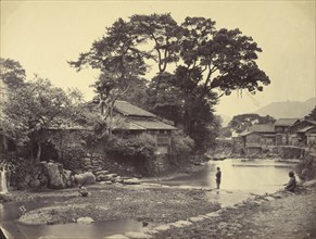 View in the Native Town, Nagasaki; Felice Beato, 1832 - 1909, Nagasaki, Japan; 1863; Albumen silver print