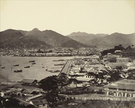 Partial Panoramic View of Nagasaki; Felice Beato, 1832 - 1909, Nagasaki, Japan; 1867 - 1868; Albumen