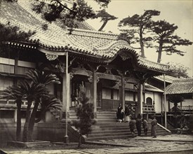 The Main Hall at Daionji Temple, Nagasaki; Felice Beato, 1832 - 1909, Nagasaki, Japan; 1865; Albumen