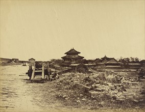 Top of the Wall of Pekin Showing the Chinese Guns Directed Against our Batteries, October 14, 1860; Felice Beato
