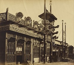 Shops and Street, Chinese City of Pekin, October 1860; Felice Beato, 1832 - 1909, Pekin, China; October