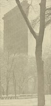 The  Flat-iron; Alfred Stieglitz, American, 1864 - 1946, 1903; Photogravure; 17 x 8.3 cm, 6 11,16 x 3 1,4 in