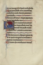 Initial C: A King Sleeping in a Bed; Bute Master, Franco-Flemish, active about 1260 - 1290, Northeastern, illuminated, France