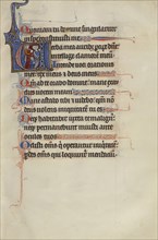 Initial V: Abraham Ousting Hagar and Her Son Ishmael; Bute Master, Franco-Flemish, active about 1260 - 1290, Paris