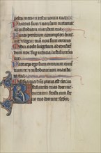 Initial B: A Saint Holding a Scroll; Bute Master, Franco-Flemish, active about 1260 - 1290, Paris, written, France