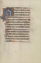 Initial M: A Saint Holding a Scroll; Bute Master, Franco-Flemish, active about 1260 - 1290, Northeastern, illuminated, France